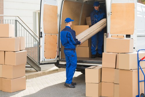 Van and moving boxes for a Kensington removals price page