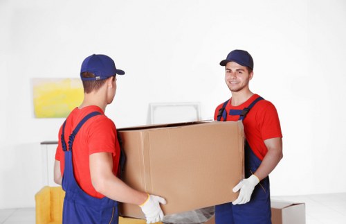 Commercial moving team planning an office relocation in Kensington