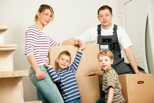 Local Kensington moving team navigating narrow street access