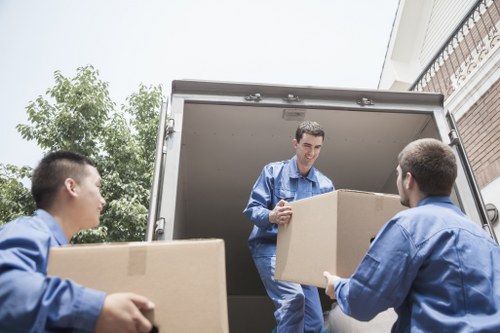 Furniture and boxes loaded into a Kensington moving truck