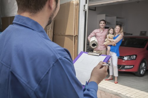 Kensington movers planning a local relocation with boxes and furniture