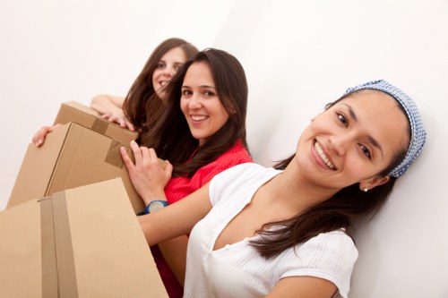Commercial removals in Kensington with office equipment and storage support
