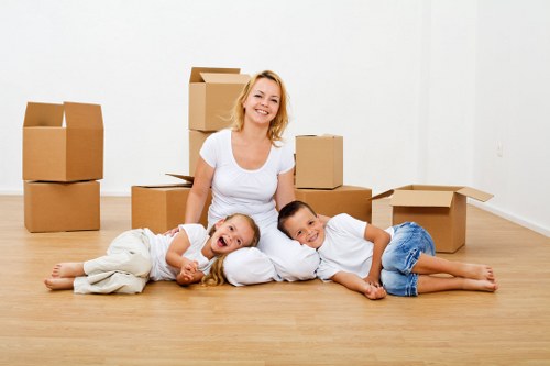 Customer choosing a secure Man With A Van Kensington payment method