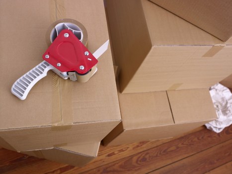 Loading furniture into a Kensington removal truck