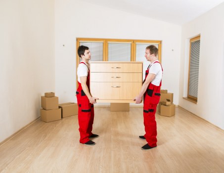 Packing supplies and boxes prepared for Kensington house removals